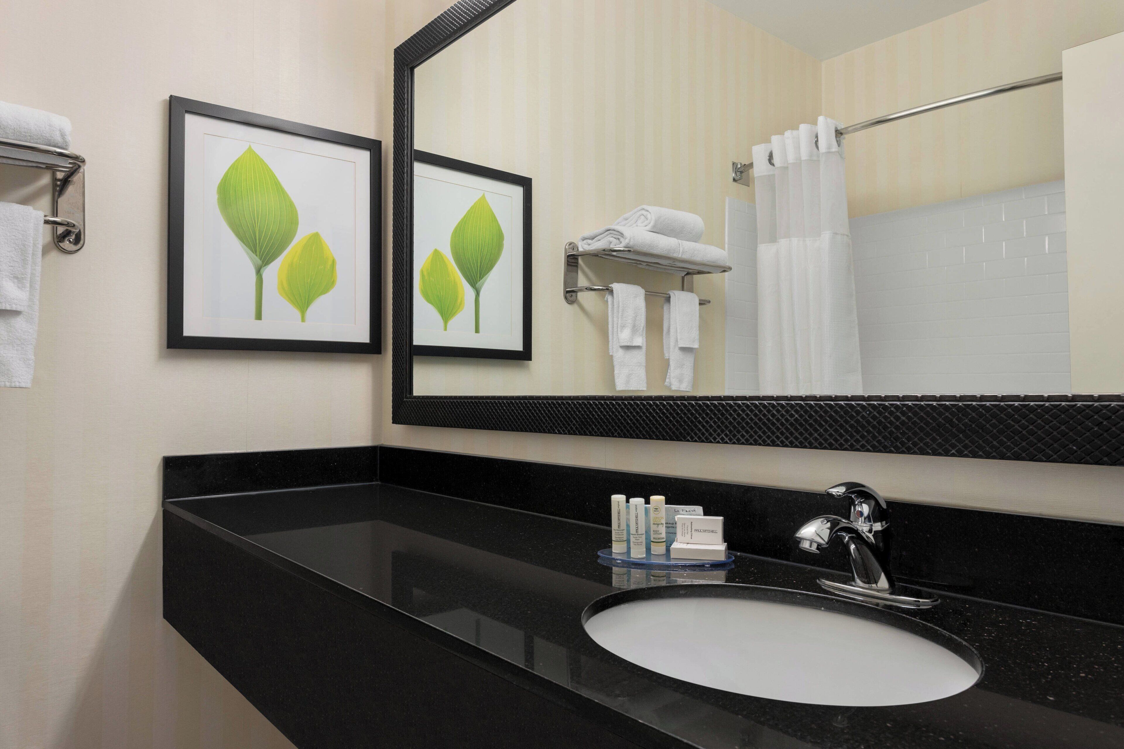 combined shower/bathtub, hydromassage showerhead, designer toiletries