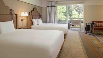 Room, 2 Queen Beds, Roll-in Shower (Forest View ADA) | Premium bedding, down comforters, in-room safe, blackout drapes