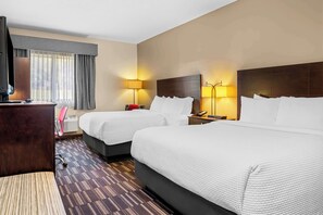 Standard Room, 2 Queen Beds, Accessible, Refrigerator & Microwave | 1 bedroom, desk, laptop workspace, iron/ironing board