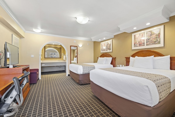 Standard Double Room, 2 Double Beds | In-room safe, desk, iron/ironing board, free WiFi