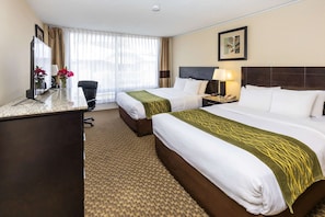 Standard Room, 2 Queen Beds, Non Smoking | Desk, blackout curtains, iron/ironing board, free cots/infant beds