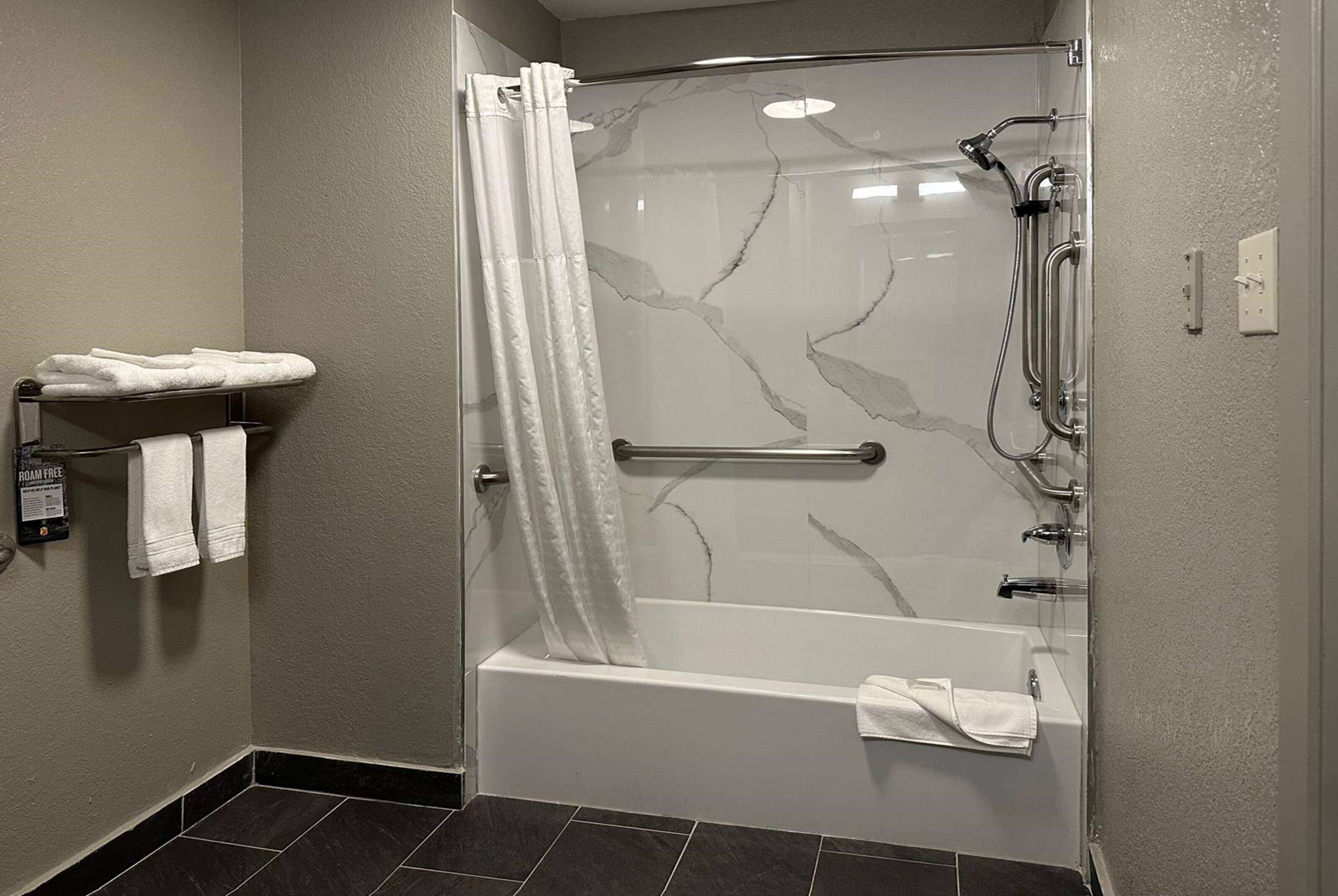 Room, 1 King Bed, Non Smoking (Mobility Accessible) | Bathroom