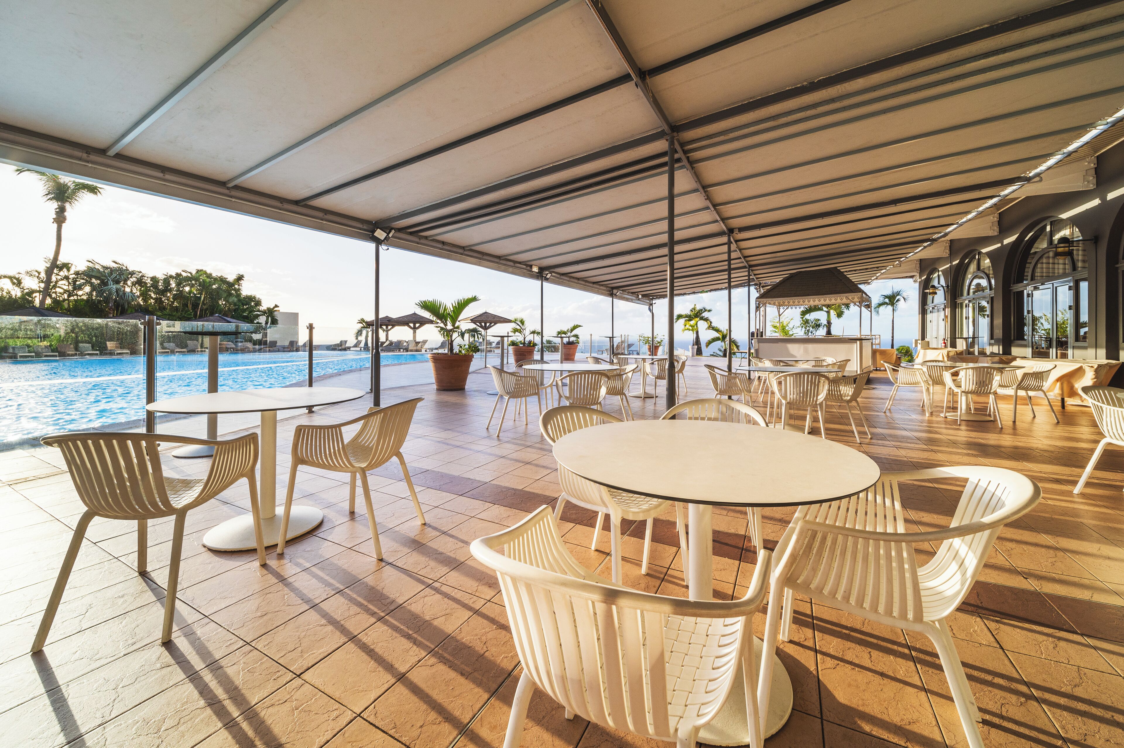 outdoor banquet area