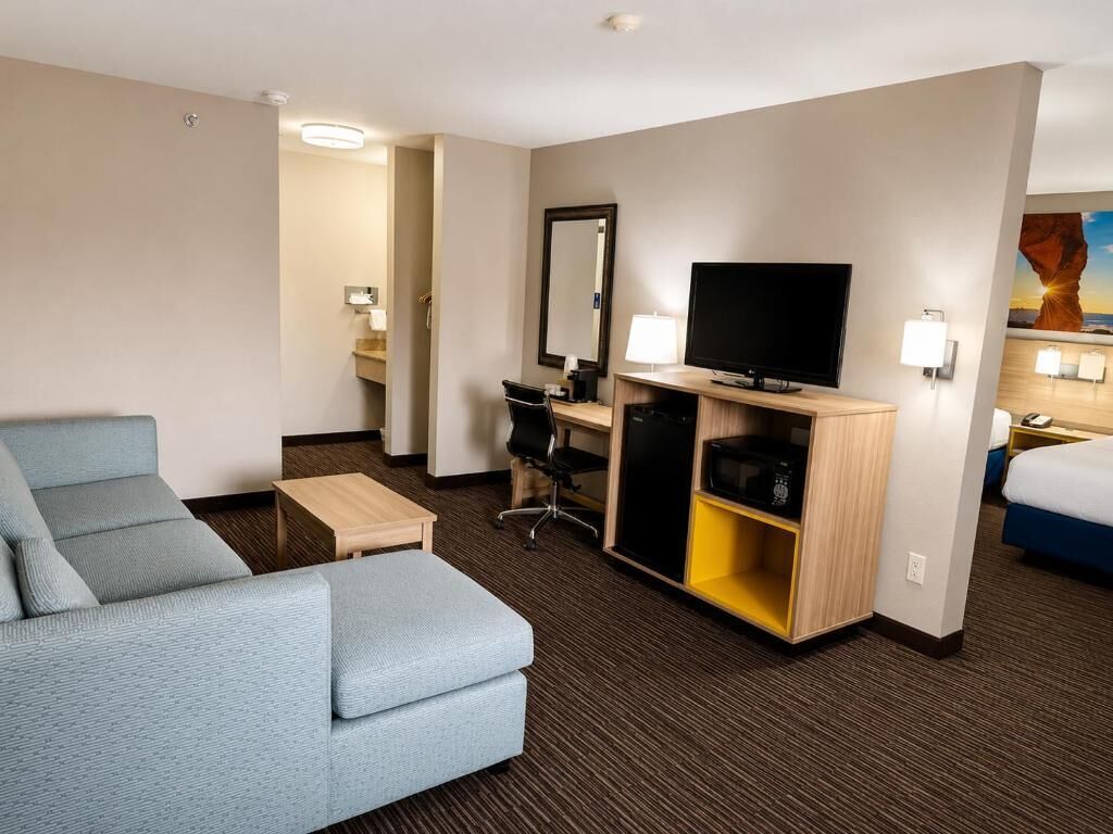 Studio Suite, 2 Queen Beds, Non Smoking | Desk, blackout drapes, iron/ironing board, WiFi (free)