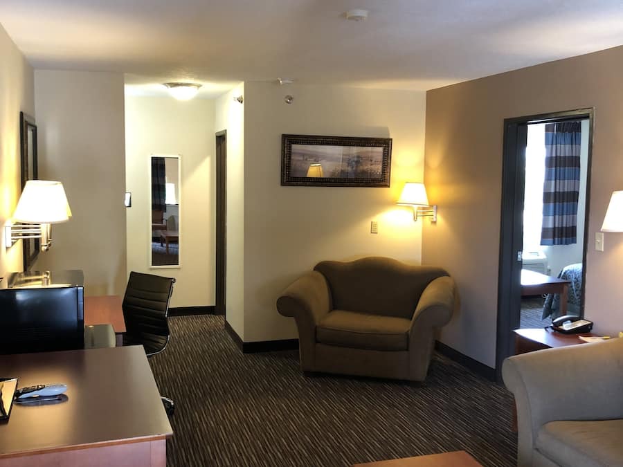 Desk, blackout curtains, iron/ironing board, free WiFi