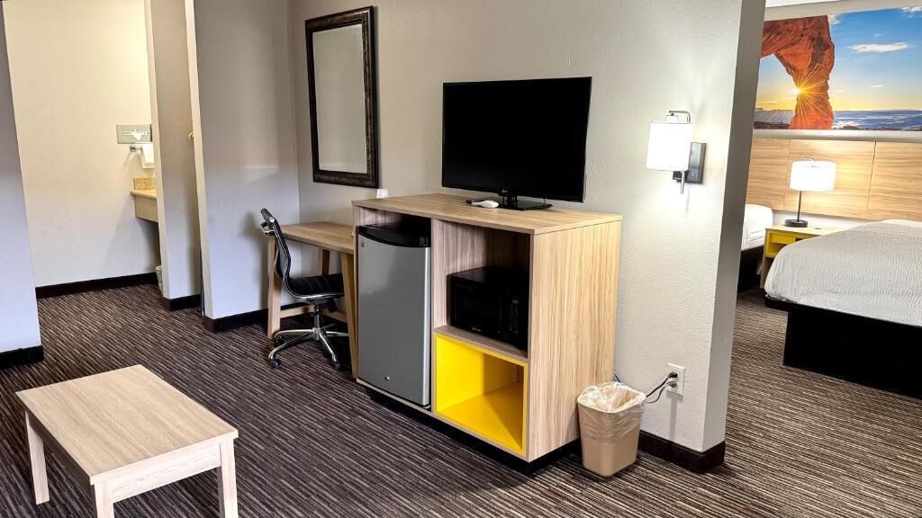 Studio Suite, 2 Queen Beds, Non Smoking | Desk, blackout drapes, iron/ironing board, WiFi (free)