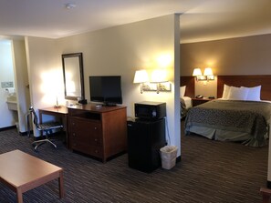 Studio Suite, 2 Queen Beds, Non Smoking | Living area | 39-inch TV with cable channels