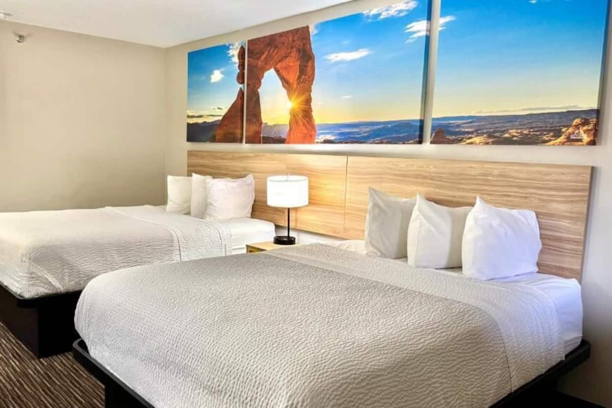 Studio Suite, 2 Queen Beds, Non Smoking | Desk, blackout drapes, iron/ironing board, WiFi (free)