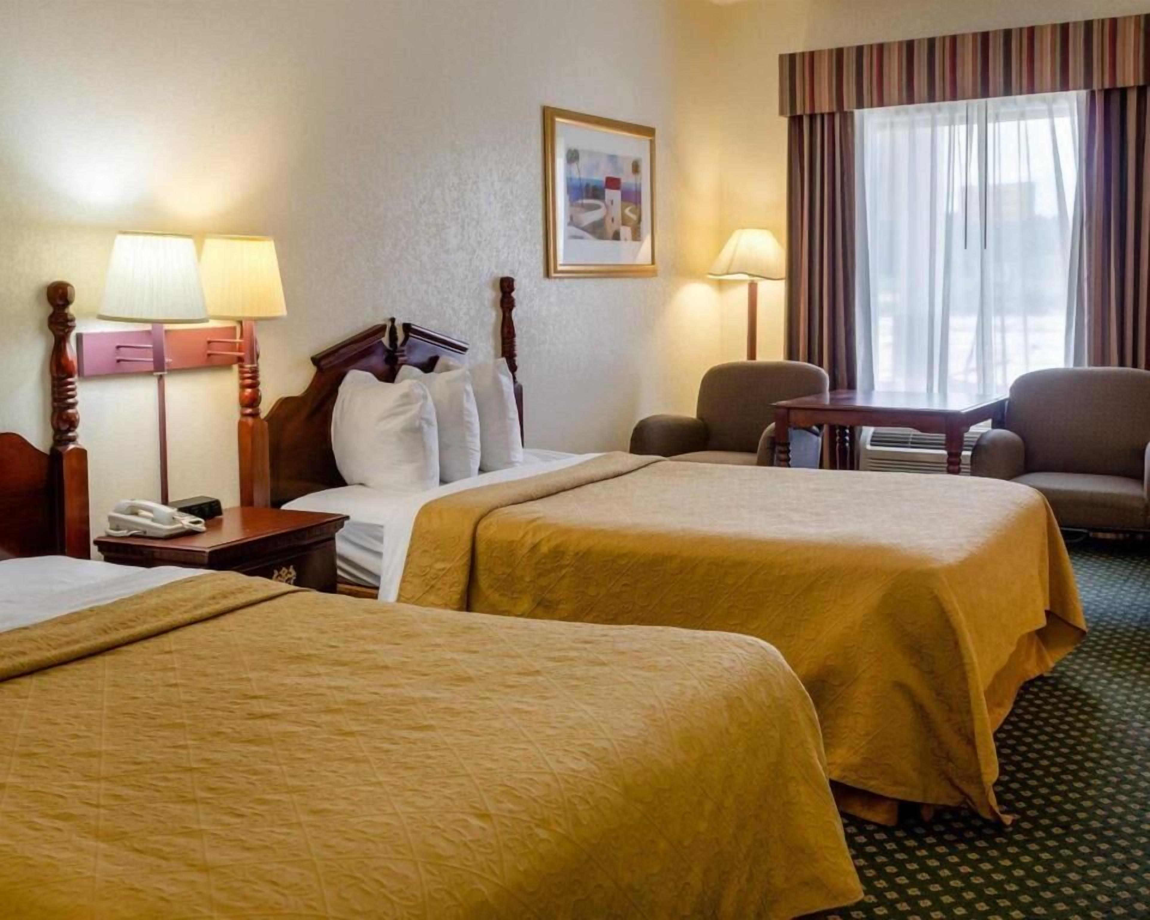 Blackout drapes, iron/ironing board, rollaway beds, free WiFi
