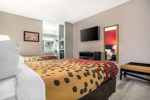 Blackout drapes, iron/ironing board, rollaway beds, free WiFi