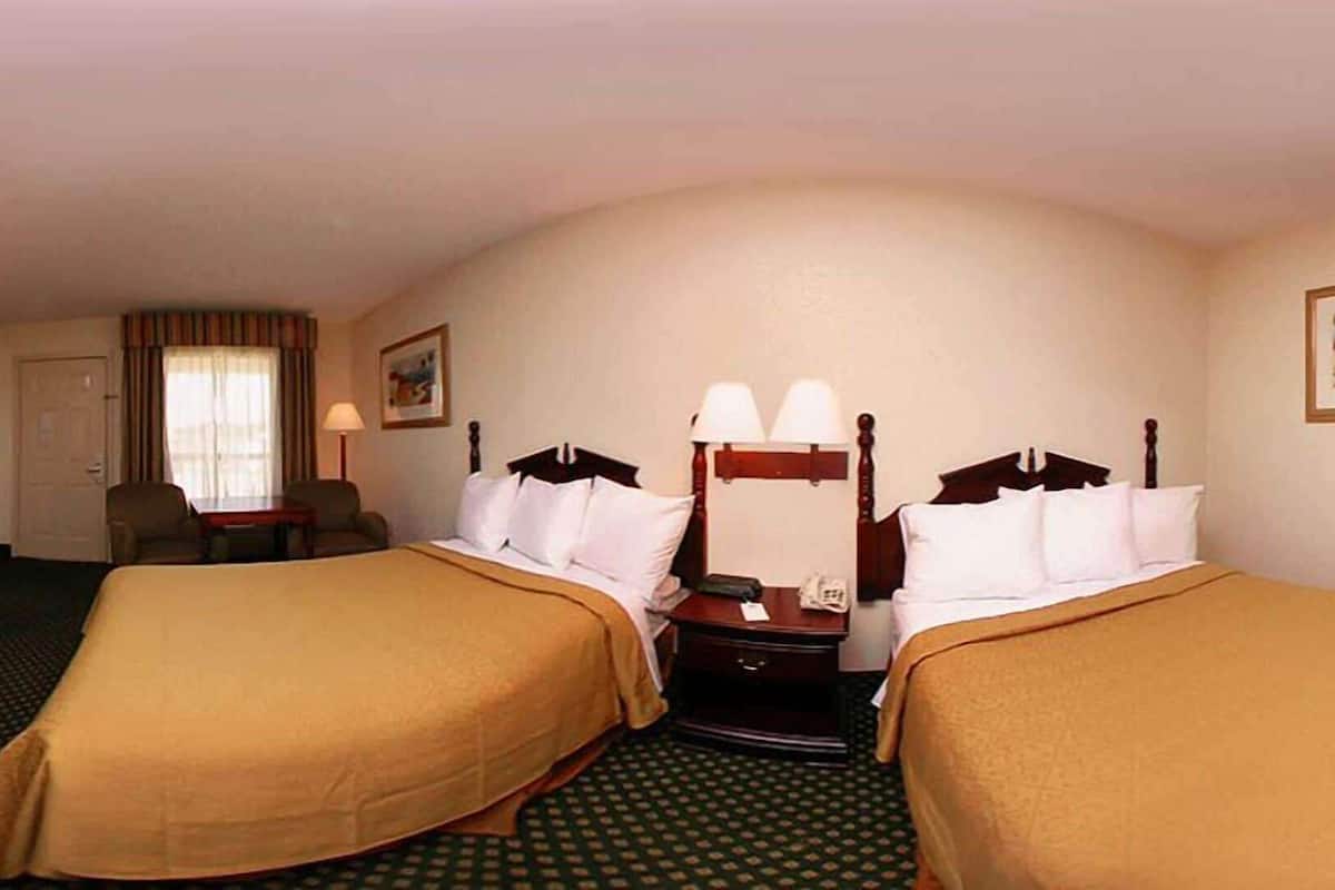 Blackout drapes, iron/ironing board, rollaway beds, free WiFi
