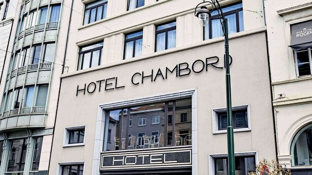A building with the sign "HOTEL CHAMBOR." - Hotel Chambord (Brussels)