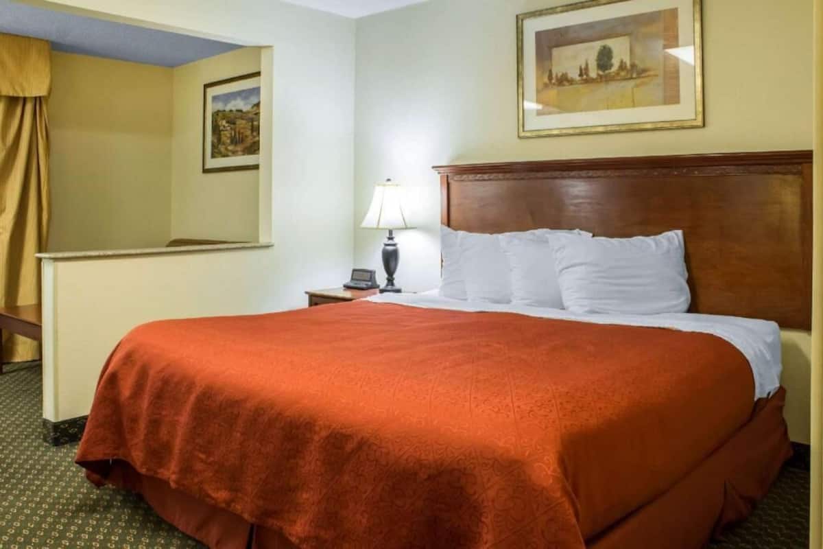 Premium bedding, desk, soundproofing, iron/ironing board