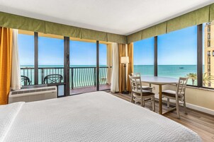 Premium bedding, down comforters, pillowtop beds, desk