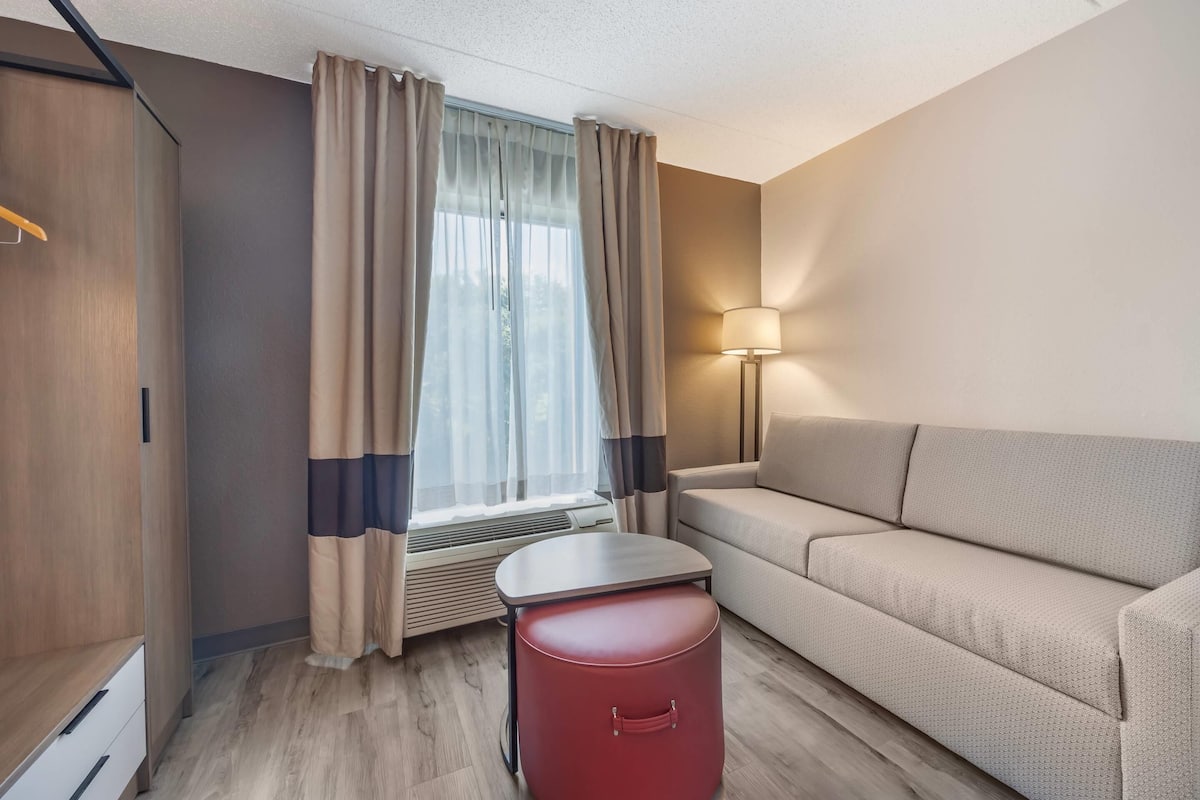 suite, 1 king bed, non smoking | 1 bedroom, premium bedding, desk, laptop workspace