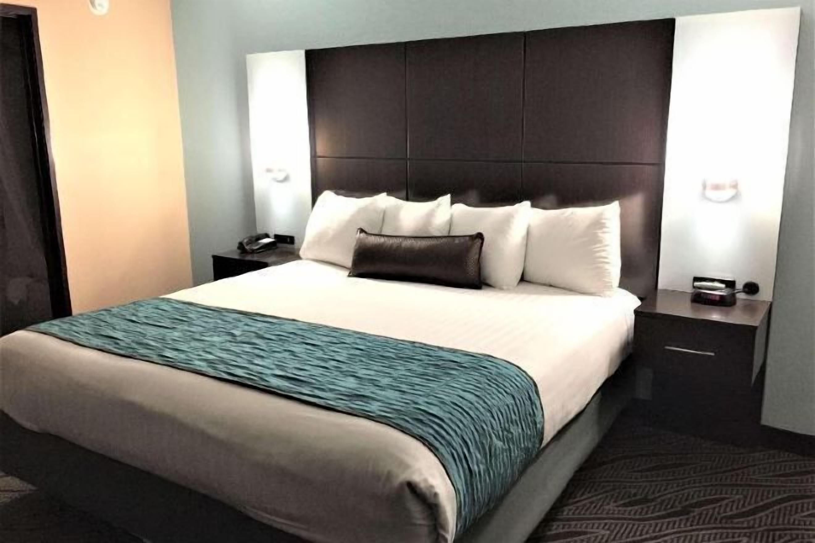 Pillow-top beds, desk, laptop workspace, iron/ironing board