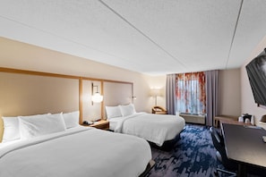 Room, 2 Queen Beds, Non Smoking | Premium bedding, down duvets, Select Comfort beds, desk
