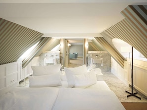 Junior Suite | Premium bedding, down duvets, pillow-top beds, minibar