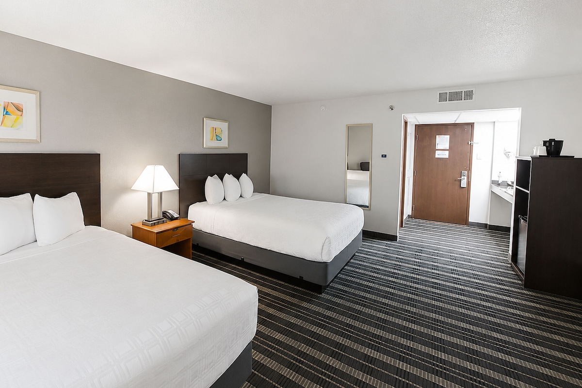 Standard Room, 2 Queen Beds, Non Smoking | Down duvets, pillow-top beds, in-room safe, desk