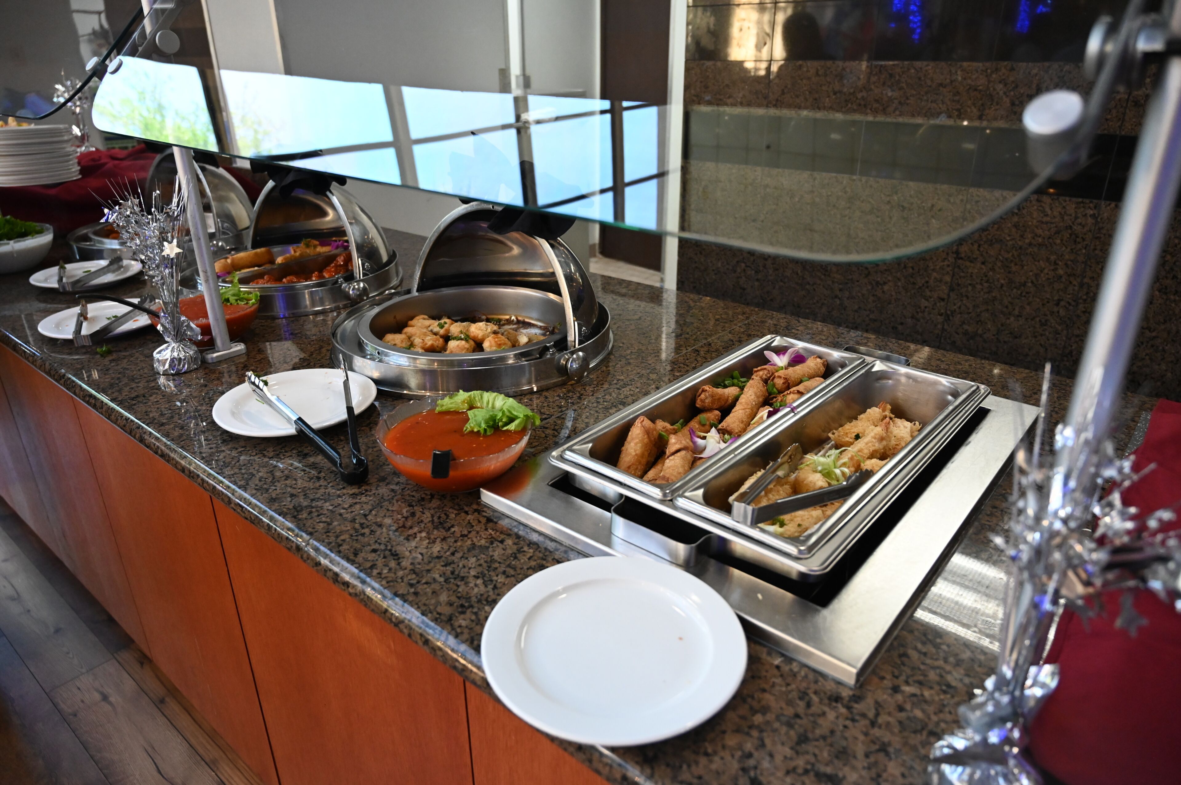 Daily buffet breakfast for a fee