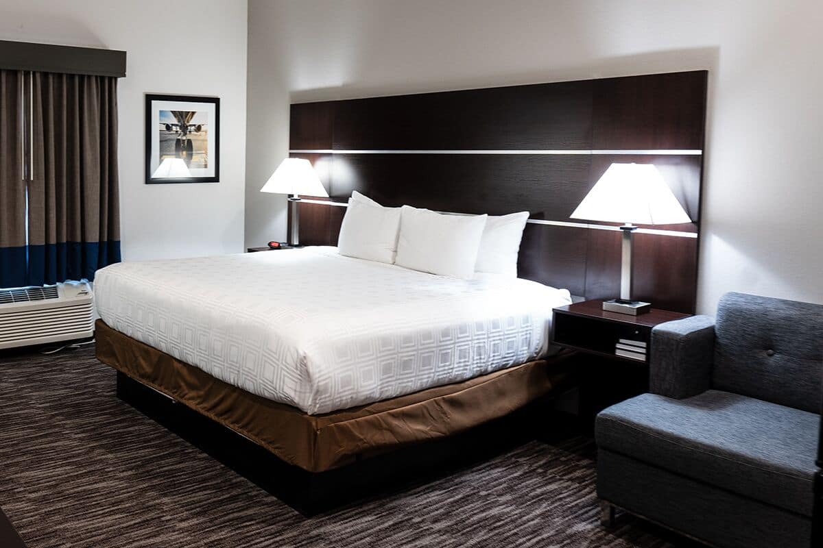 Down duvets, pillow-top beds, in-room safe, desk