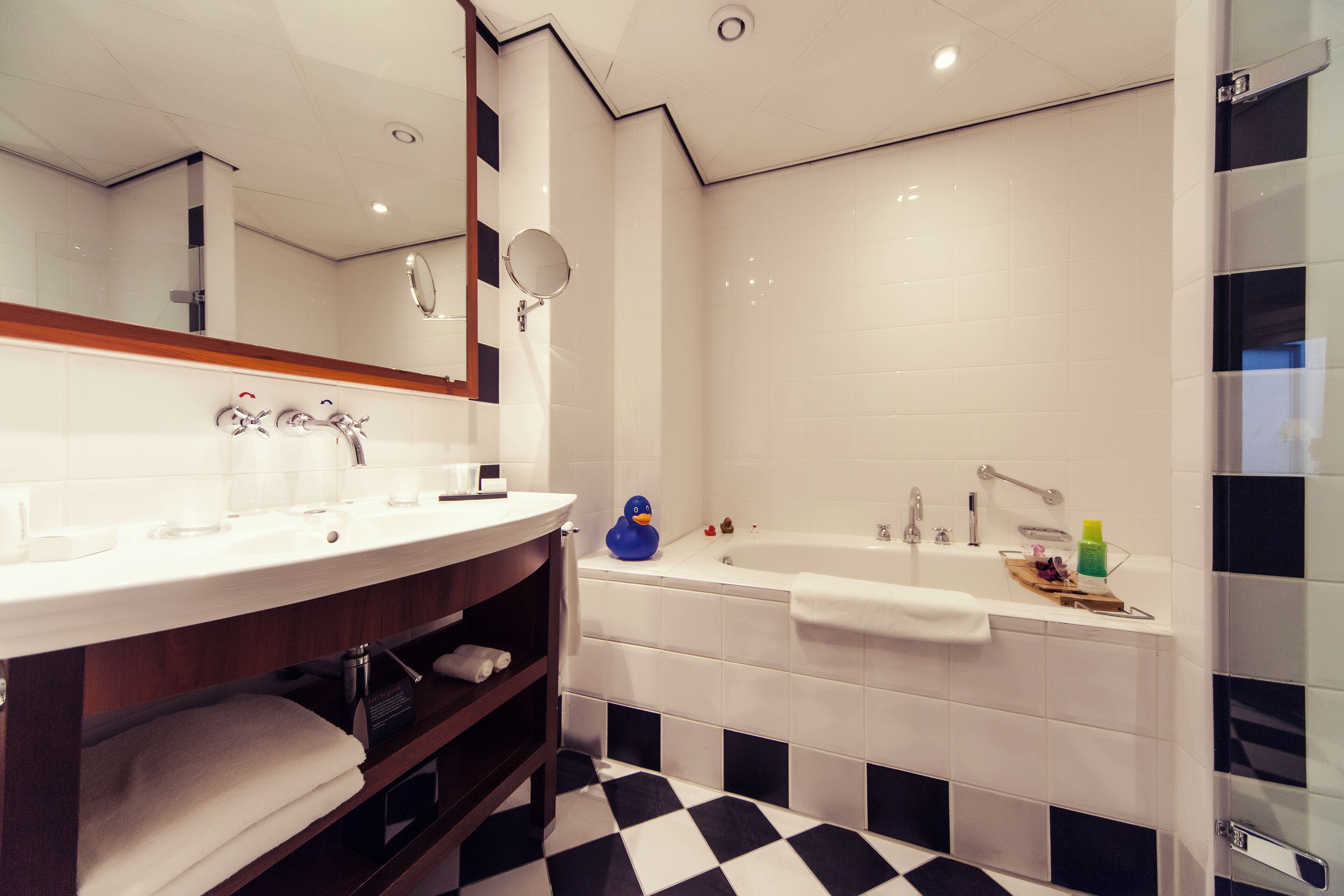 guest suite | bathroom | eco-friendly toiletries, hair dryer, bathrobes, slippers