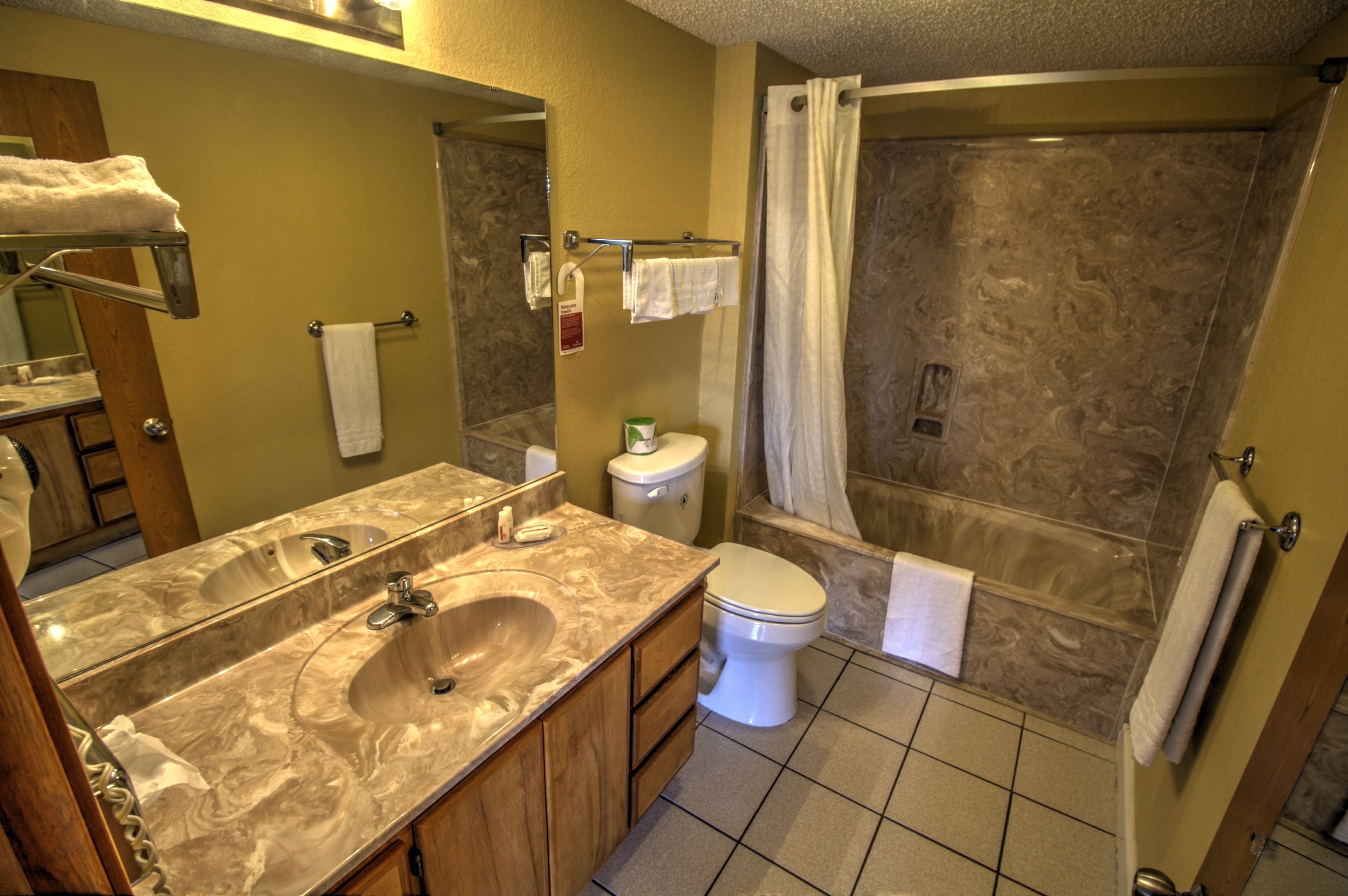 Free toiletries, hair dryer, towels