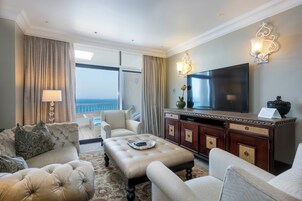 Flat-screen TV, DVD player