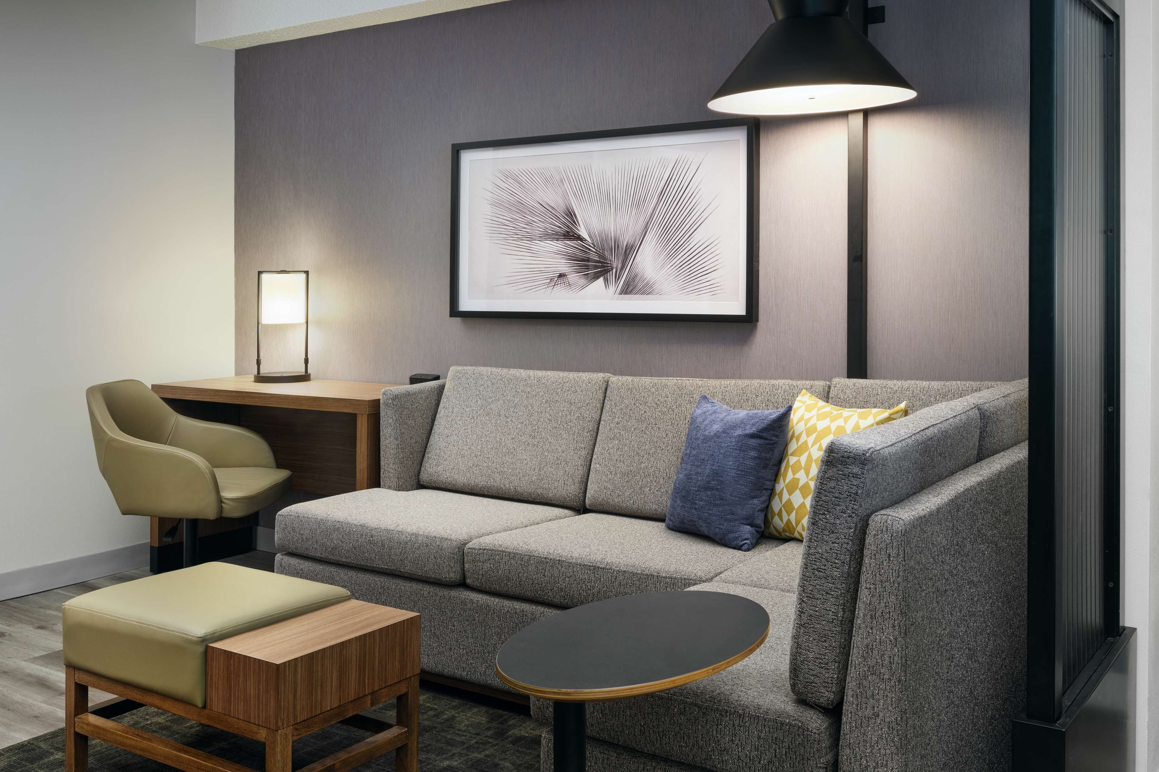 premium bedding, desk, blackout curtains, iron/ironing board