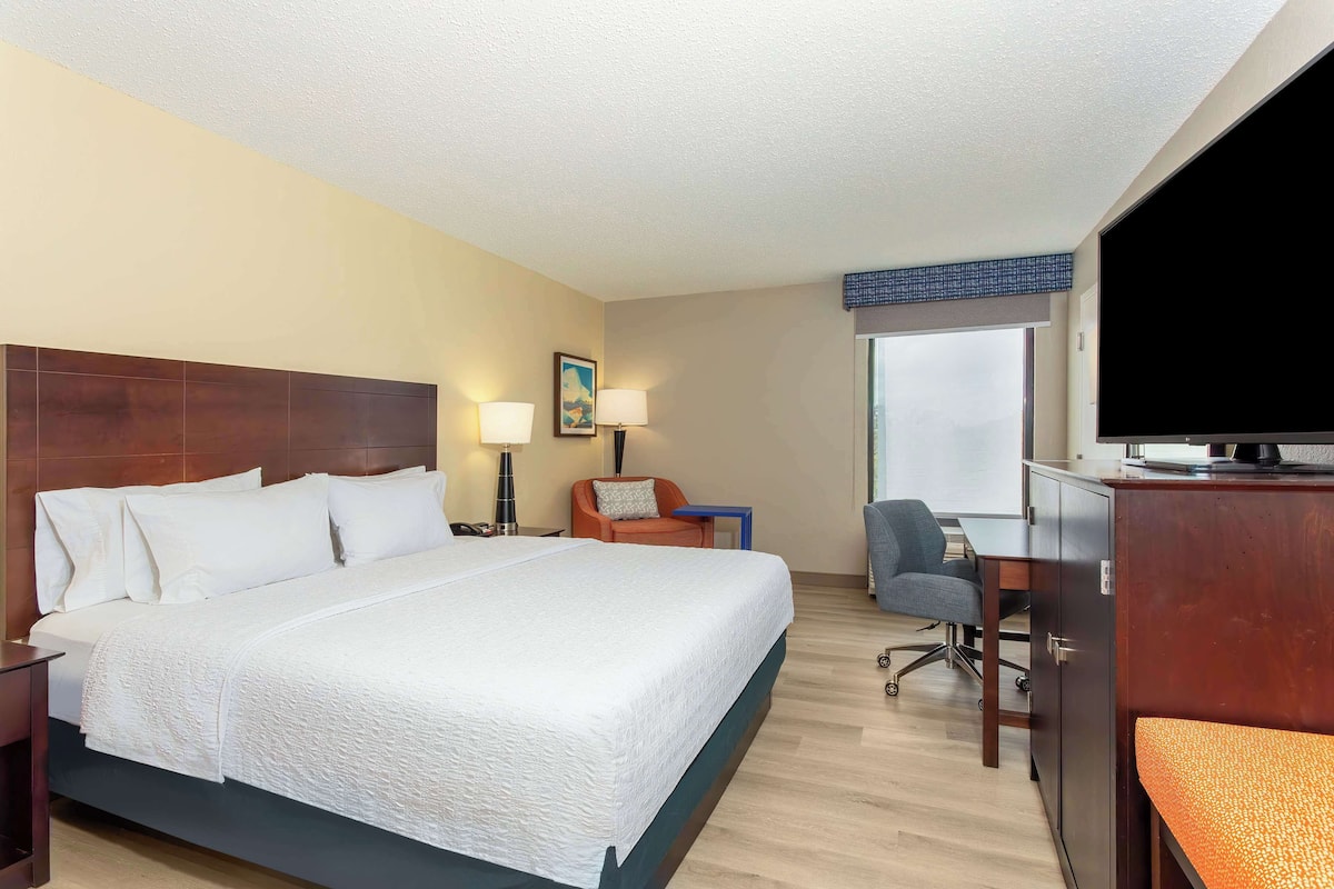 Room, 1 King Bed, Non Smoking | Desk, laptop workspace, blackout drapes, free cribs/infant beds