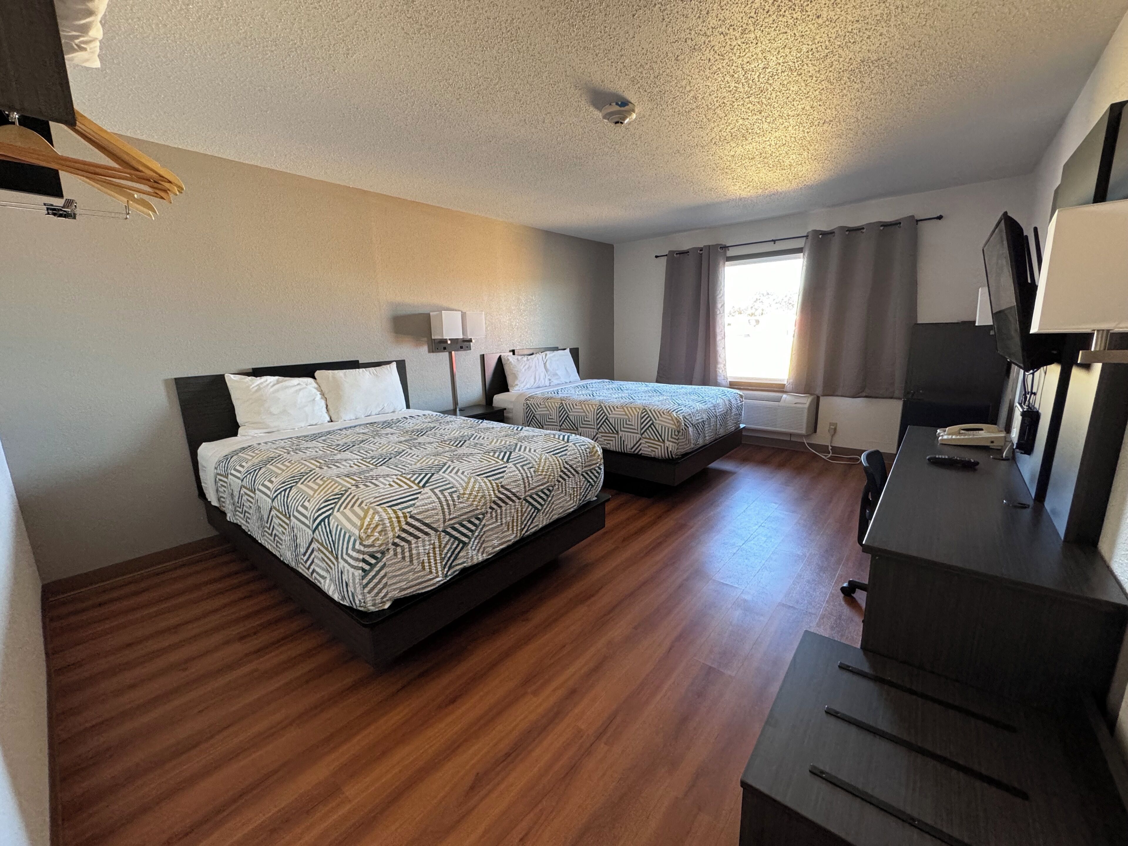 Room, 2 Queen Beds | Desk, free WiFi, bed sheets, alarm clocks