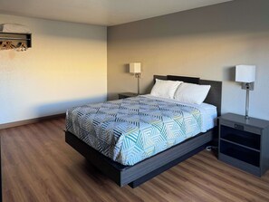 Desk, free WiFi, bed sheets, alarm clocks