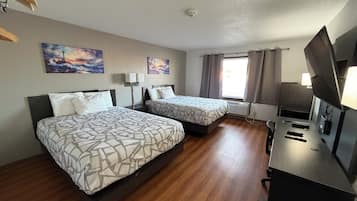 Room, 2 Queen Beds | Desk, free WiFi, bed sheets, alarm clocks