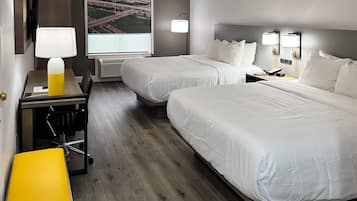 Premium bedding, pillow-top beds, in-room safe, desk
