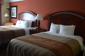 Premium bedding, pillow-top beds, in-room safe, desk
