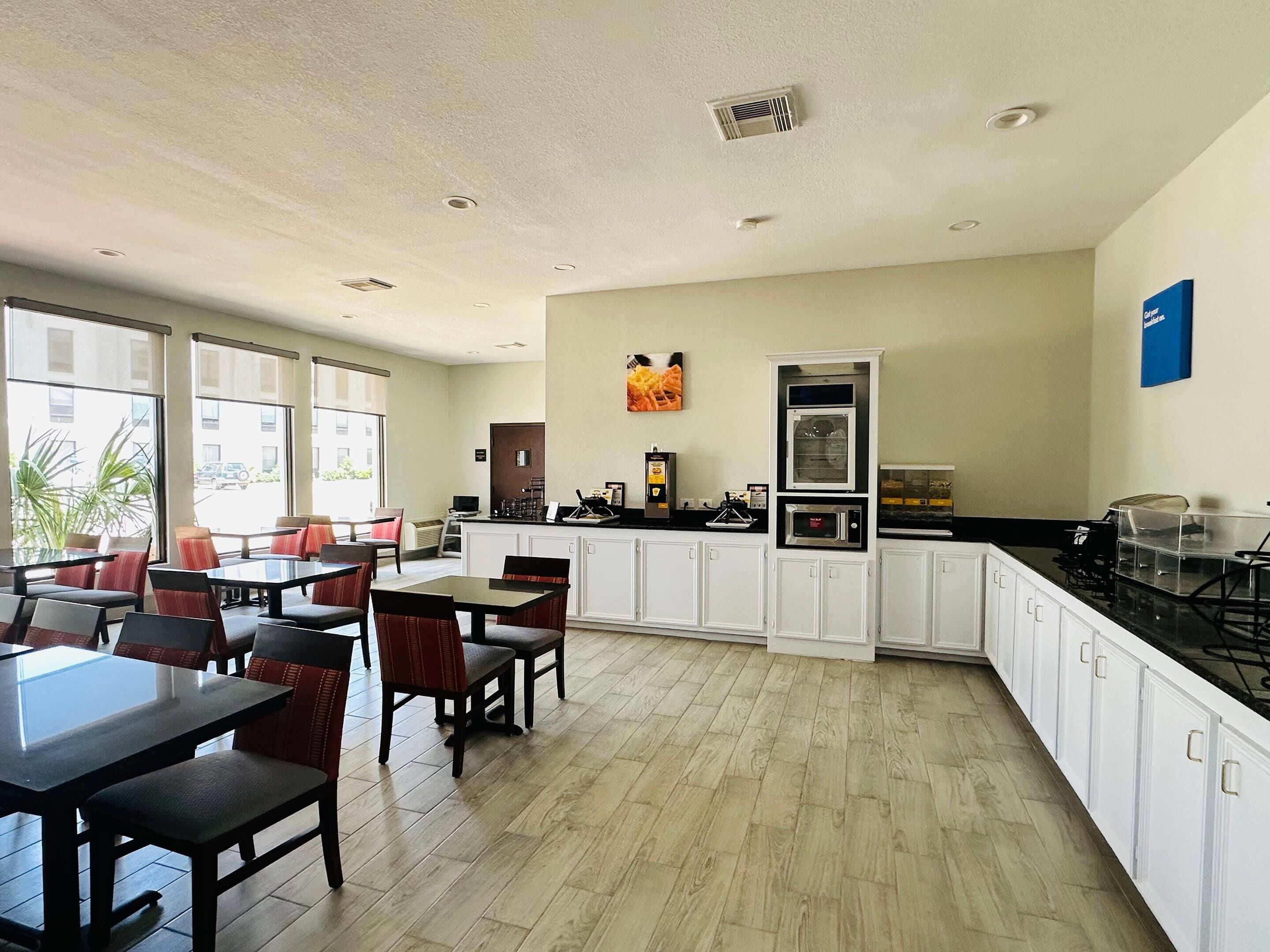 Free daily self-serve breakfast