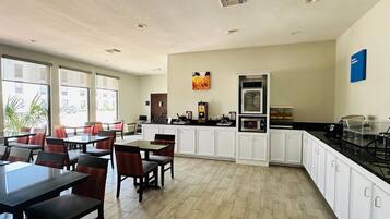 Free daily self-service breakfast