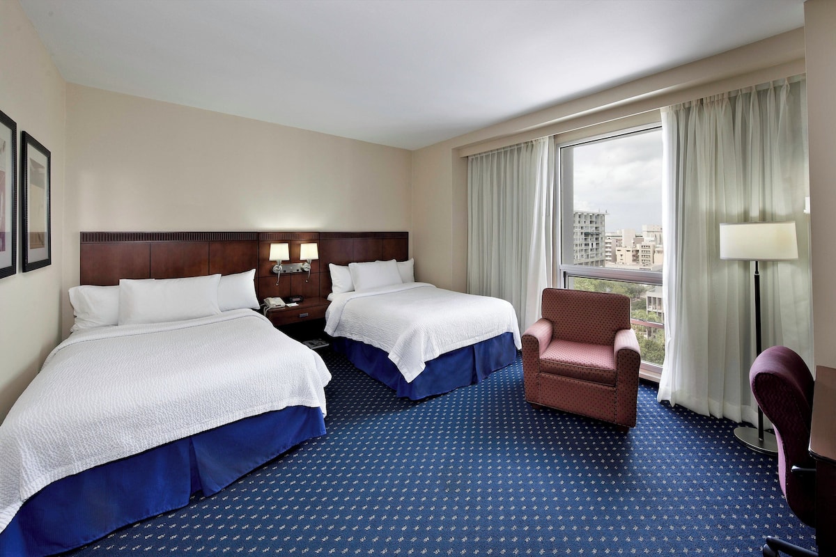 Room, 2 Double Beds, Non Smoking | 1 bedroom, in-room safe, desk, blackout drapes