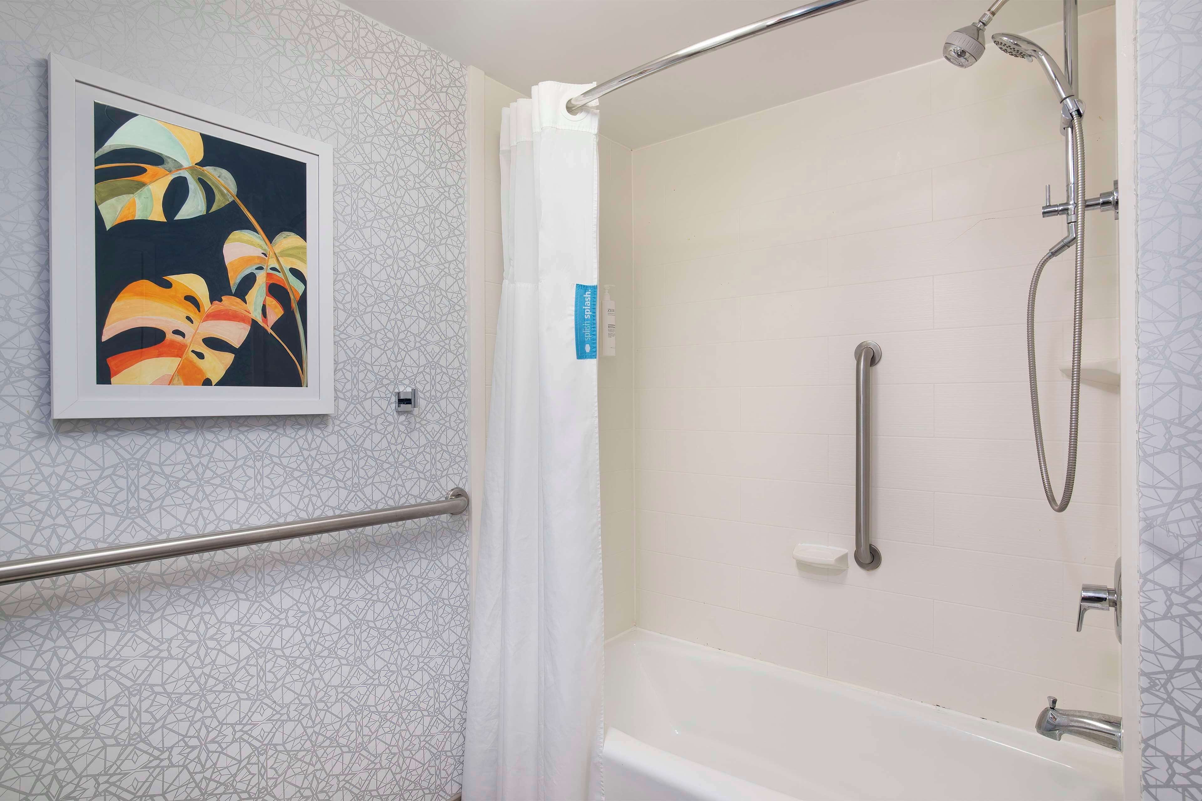 free toiletries, hair dryer, towels