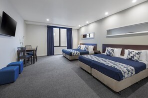 In-room safe, blackout drapes, iron/ironing board, cribs/infant beds