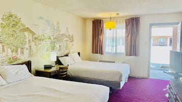 Deluxe Room, 2 Queen Beds, Mountain View | 1 bedroom, desk, iron/ironing board, bed sheets