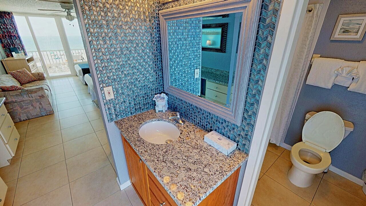 317 - gulf view 2 double standard | bathroom | free toiletries, hair dryer, towels