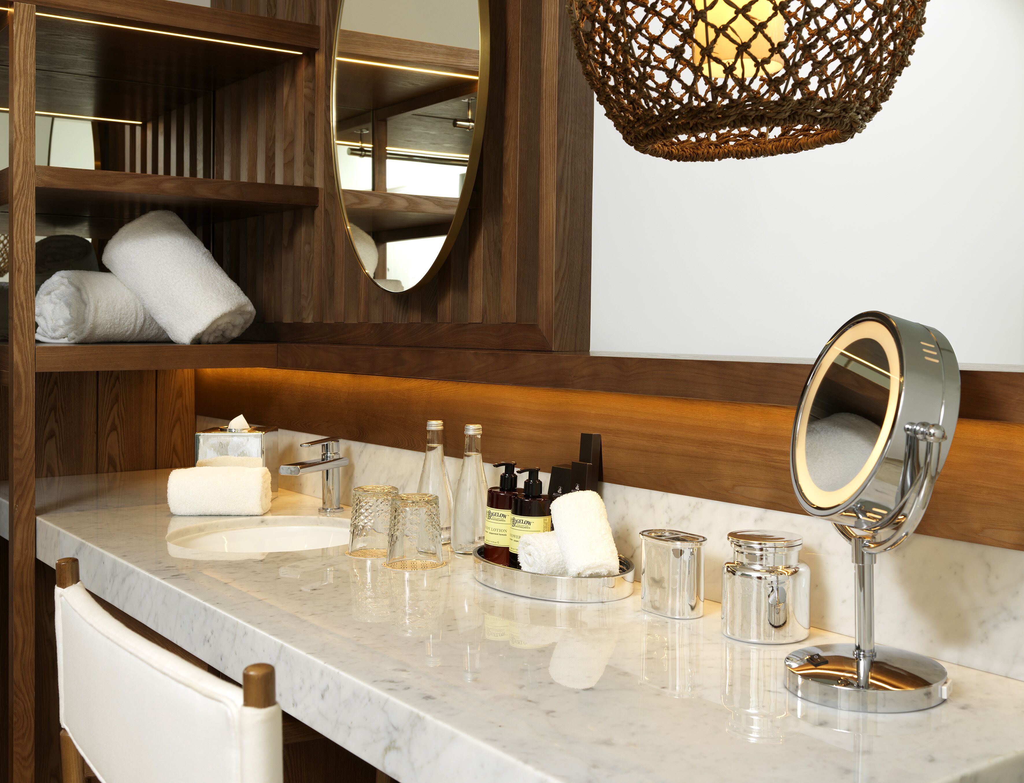 shower, rainfall showerhead, designer toiletries, hair dryer