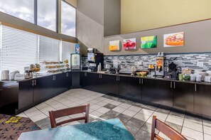 Free daily self-service breakfast 