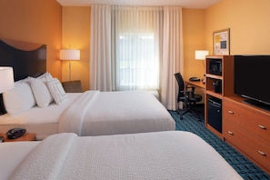 Room, 2 Queen Beds | In-room safe, desk, iron/ironing board, free cots/infant beds