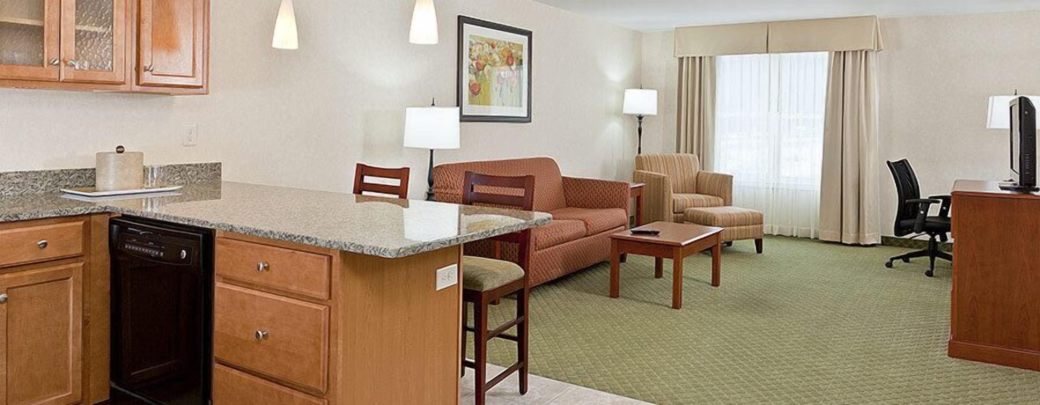 Suite, 1 King Bed | Living area | 32-inch TV with cable channels