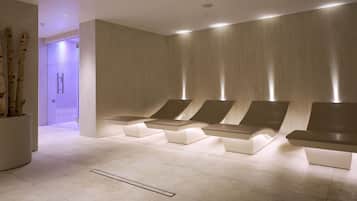 Couples treatment rooms, sauna, steam room, body treatments, mud baths