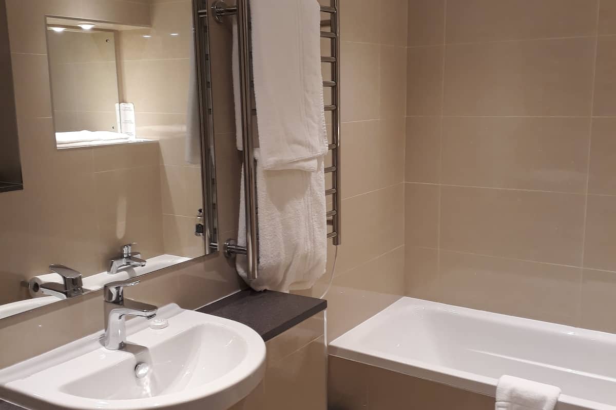 shower, free toiletries, hair dryer, bathrobes