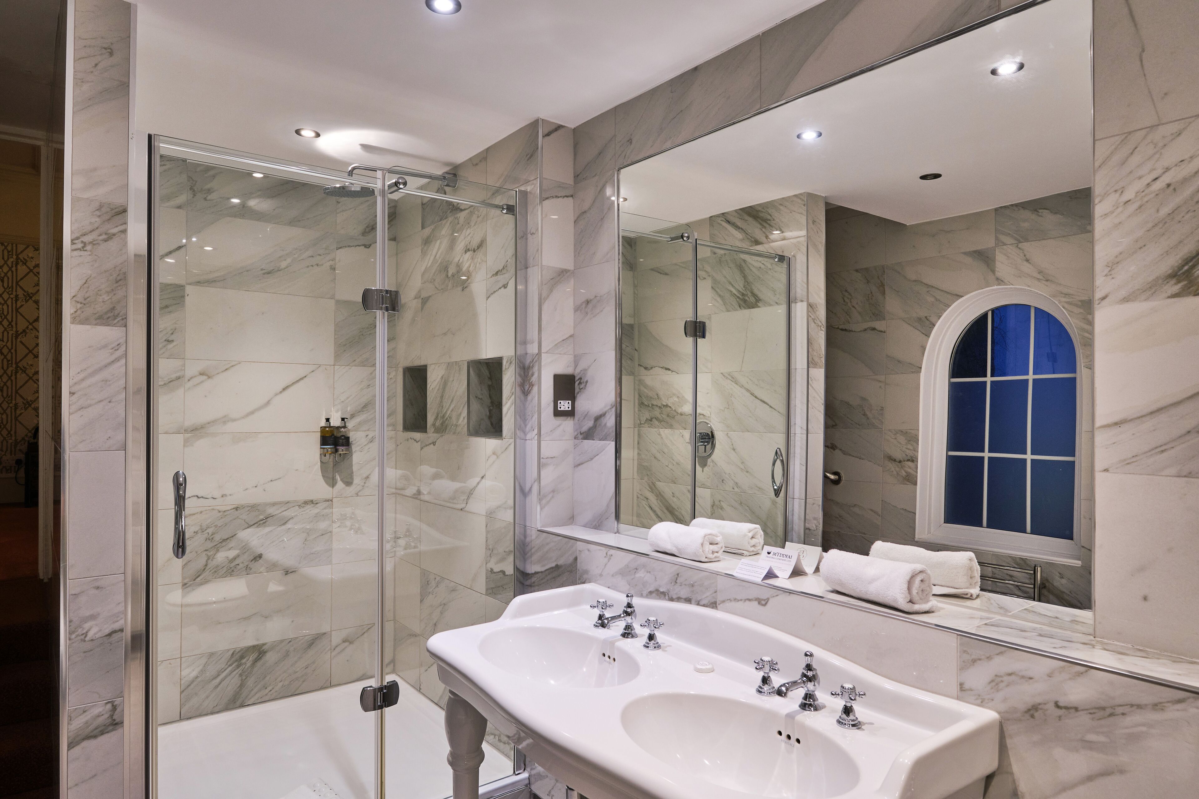 shower, free toiletries, hair dryer, bathrobes