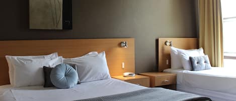 1 bedroom, desk, laptop workspace, iron/ironing board